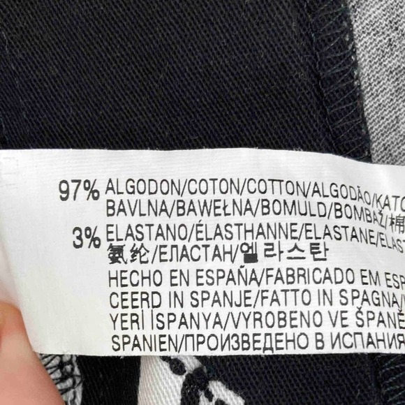 Zara TRAFALUC Black and White Botanical Print A-Line Skirt - Picture 8 of 8